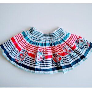 DOWNEAST MULTICOLOR STRIPED SKIRT